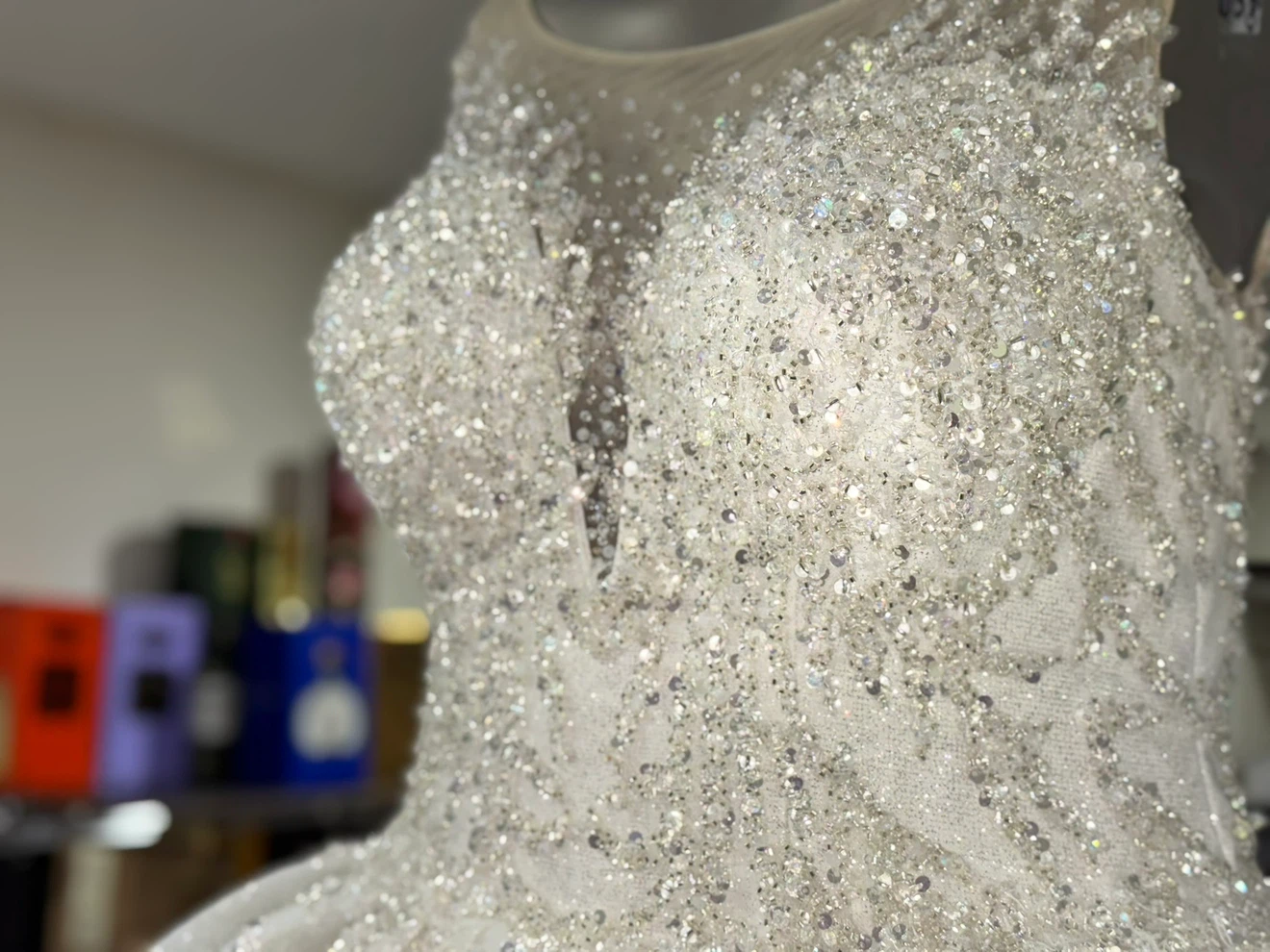 Sparkly Wedding Dress with Intricate Beading