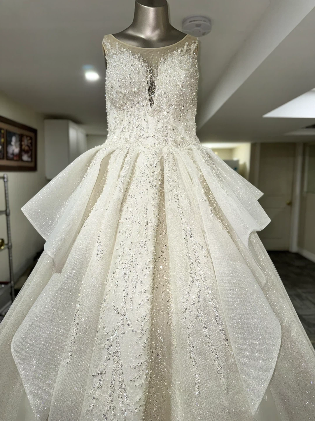 Sparkly Wedding Dress with Intricate Beading - photo 2