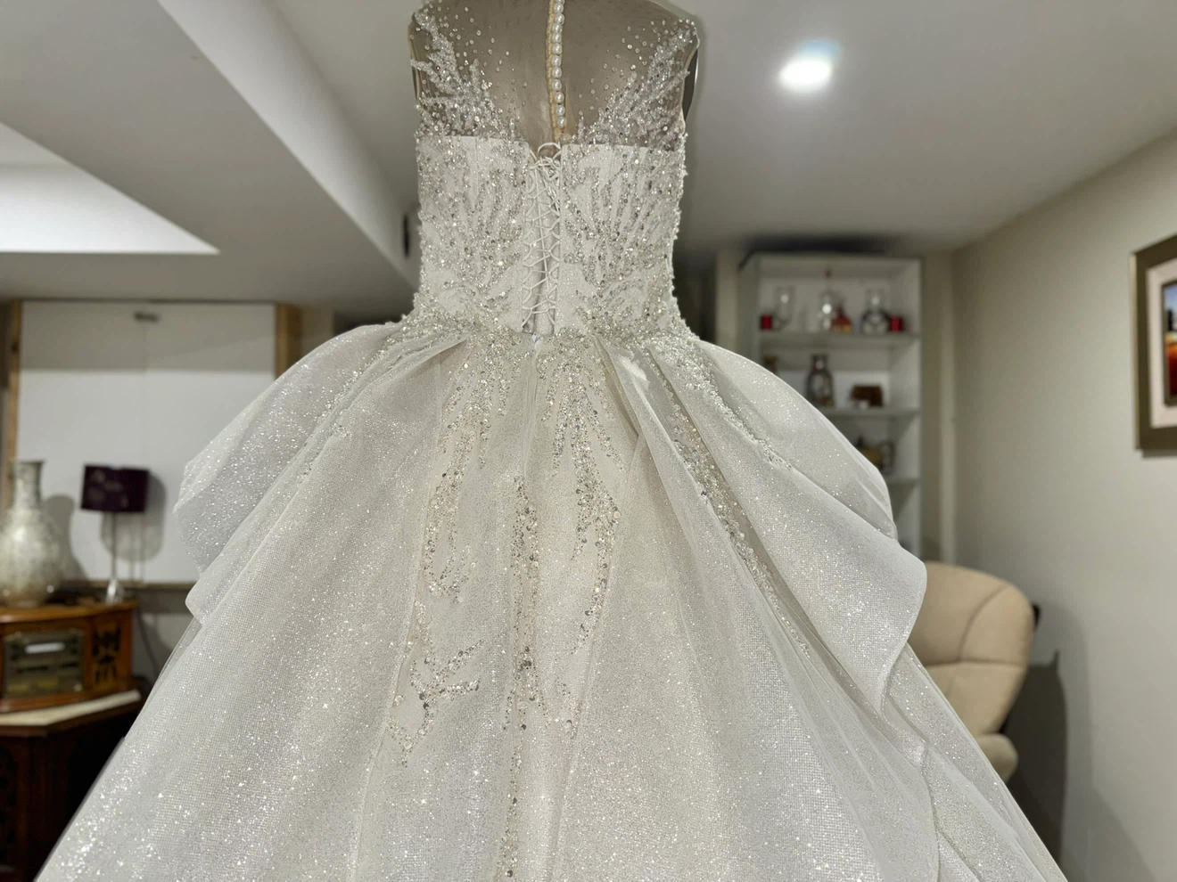 Sparkly Wedding Dress with Intricate Beading - photo 4