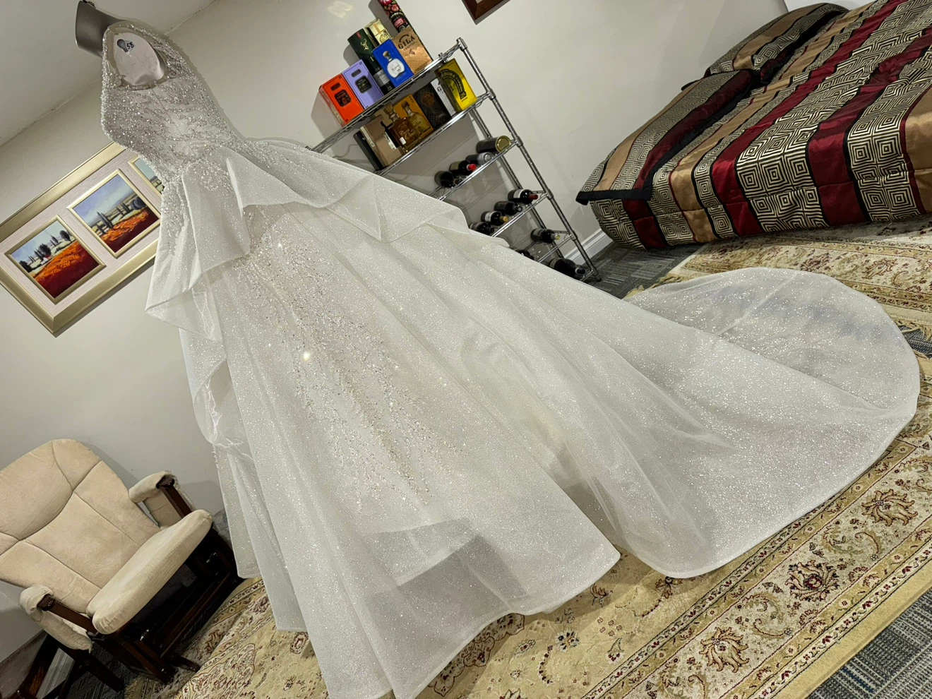 Sparkly Wedding Dress with Intricate Beading - photo 5