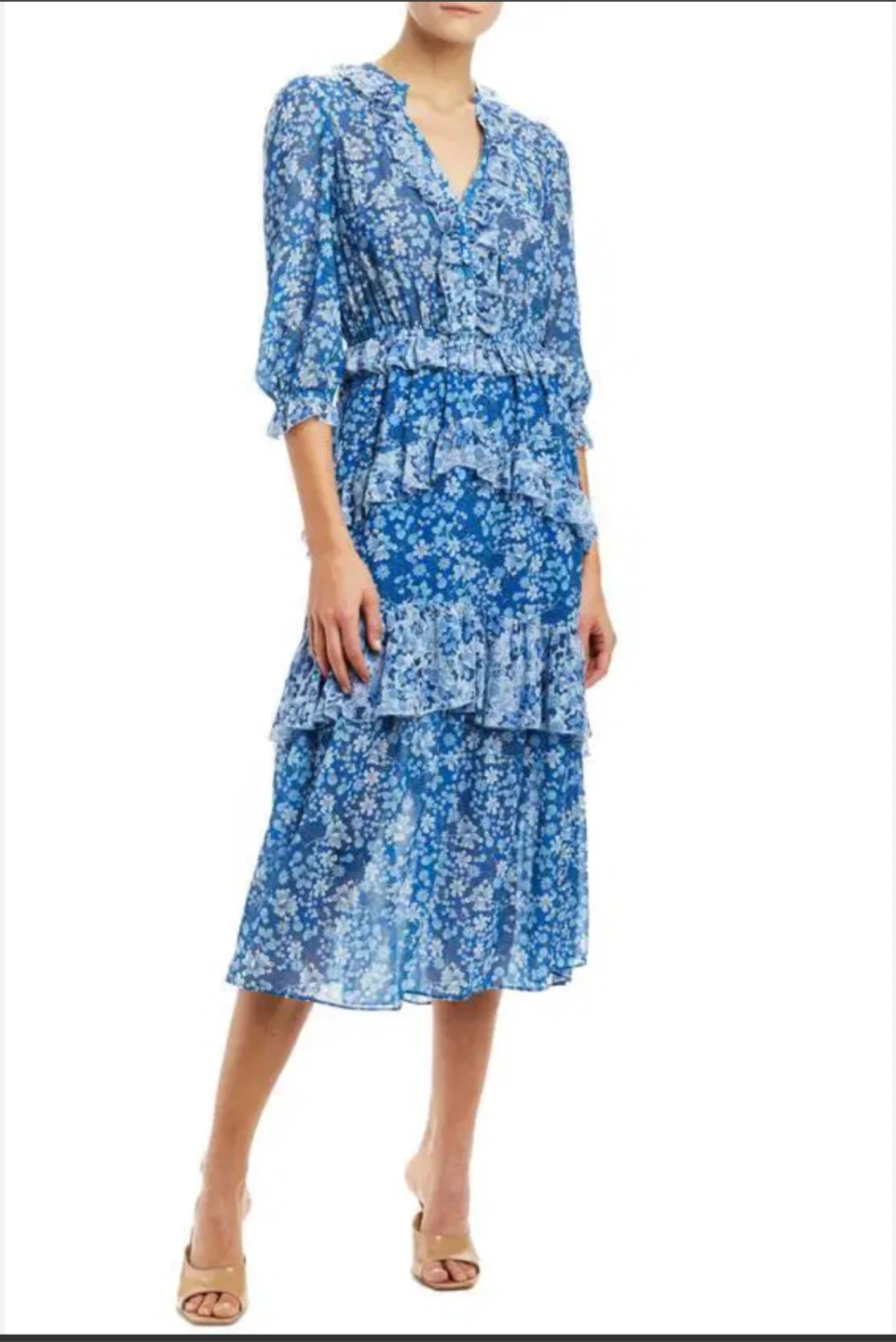 Monique Lhuillier Floral Maxi Dress