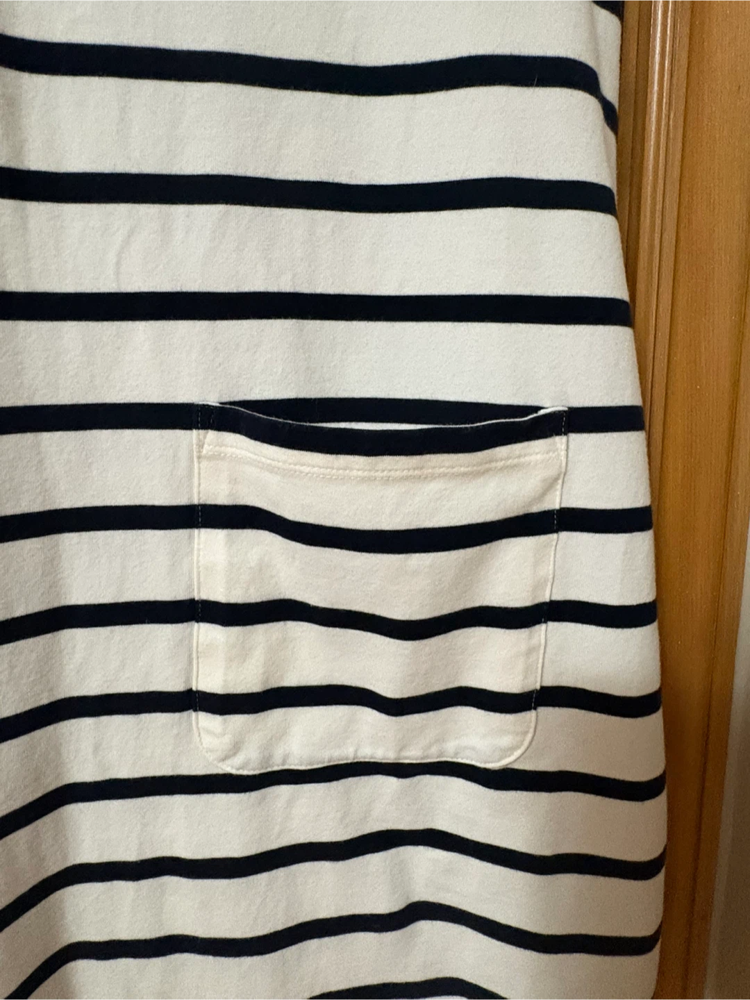 Striped T-Shirt Dress with Pockets - photo 2