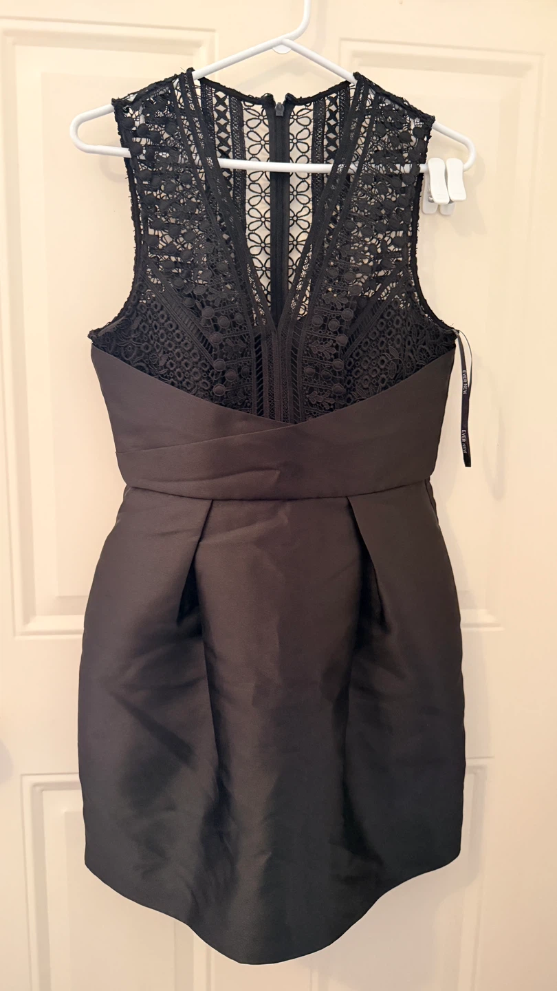 Black Lace Detail Cocktail Dress.  US 6
