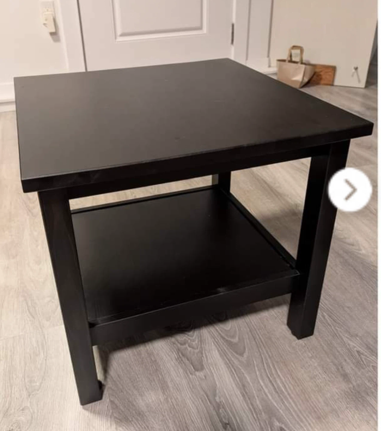 Black End Table with Shelf - photo 2