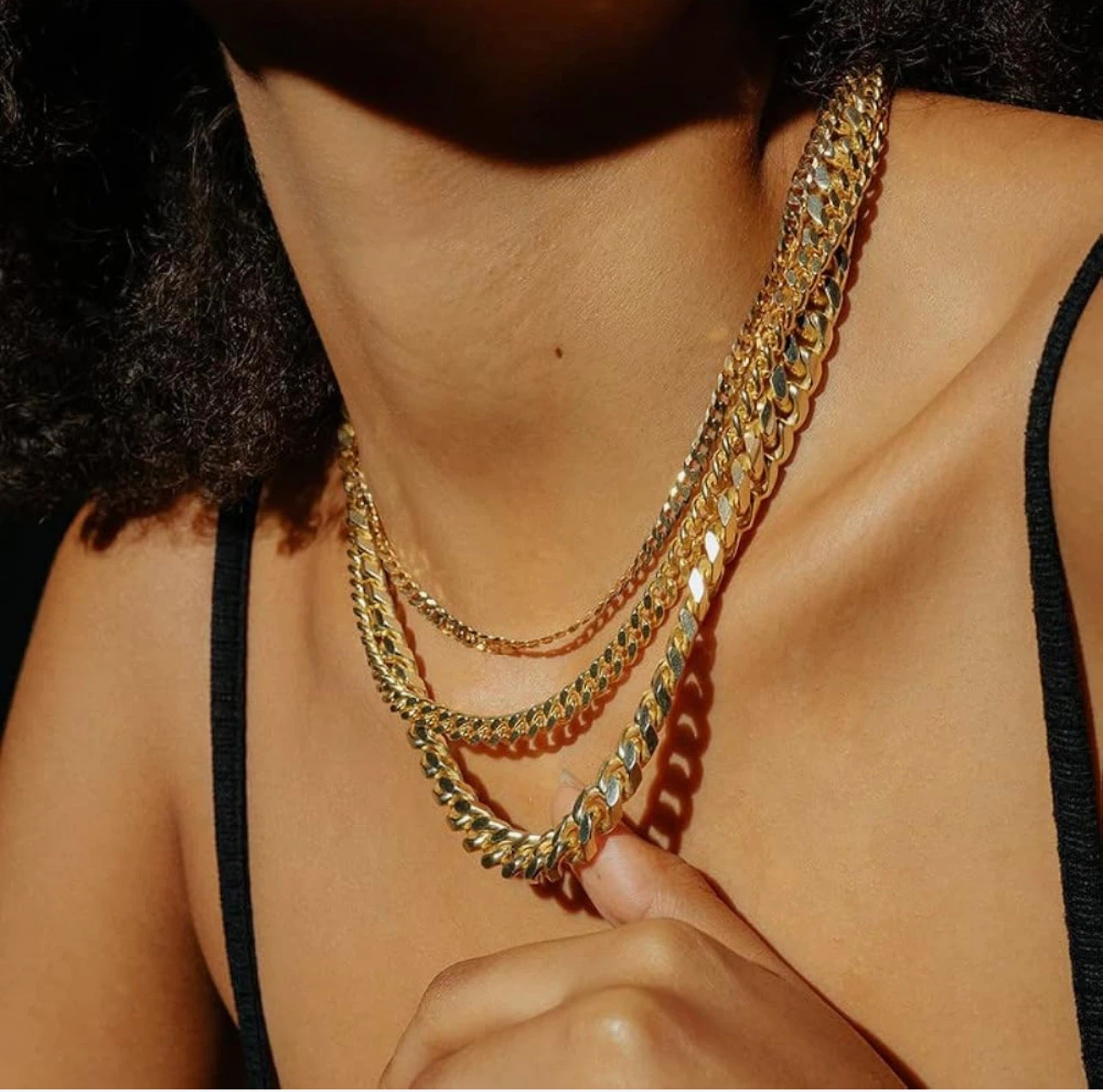 2 Gold Chain Necklaces
