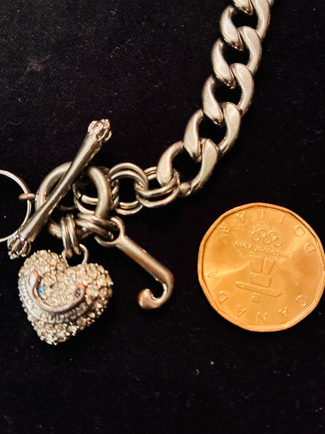 Juicy Couture Silver Heart Charm Choker Necklace - photo 3
