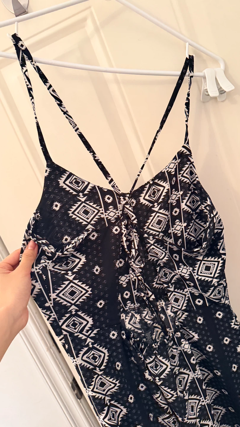 Black and White Pattern Maxi Dress Size M - photo 3