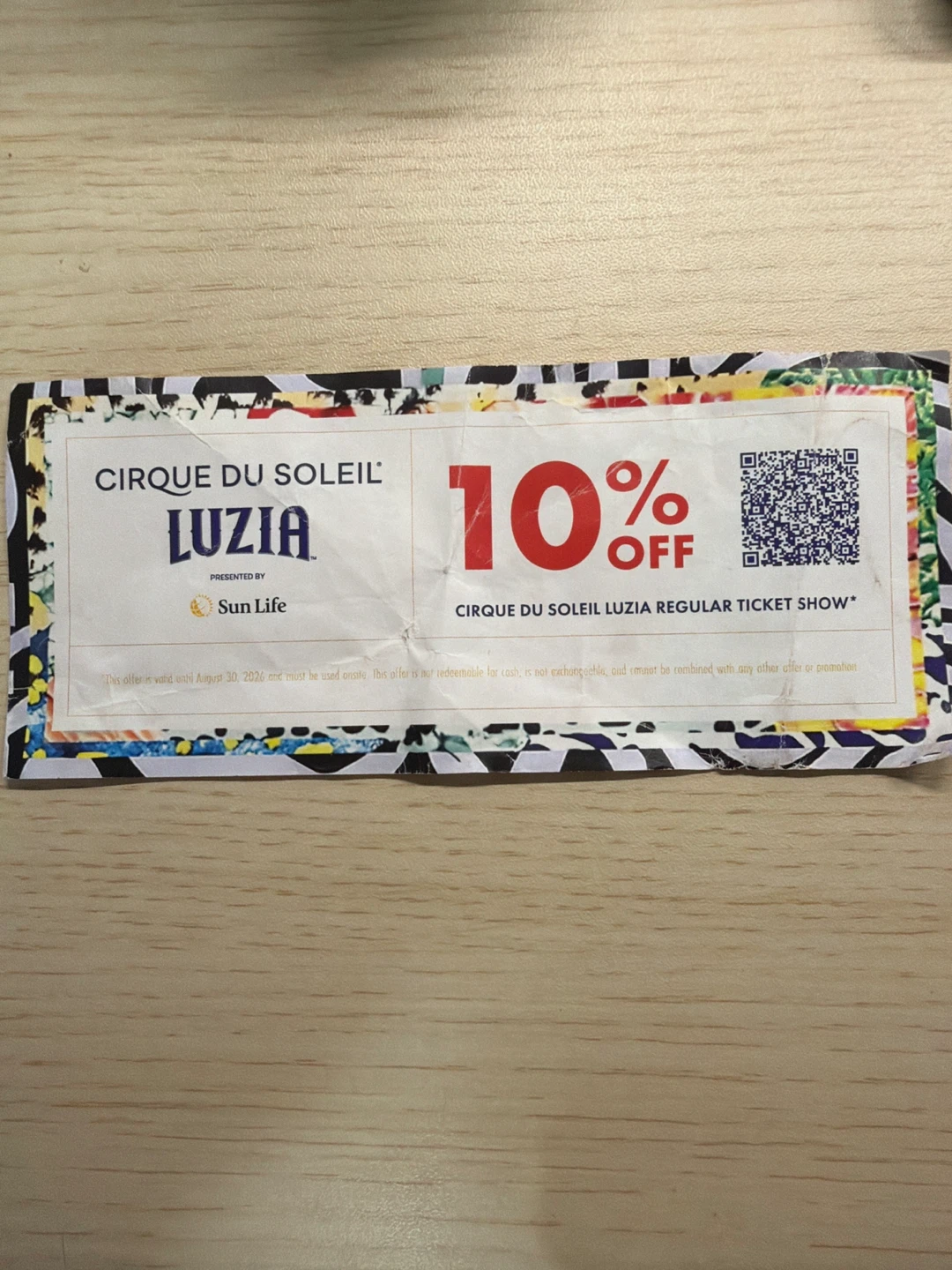 Cirque du Soleil LUZIA 10% Voucher