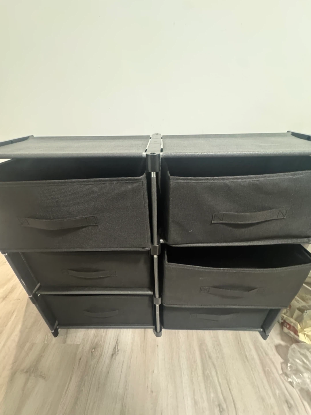 Grey 6-Drawer Fabric Storage Unit