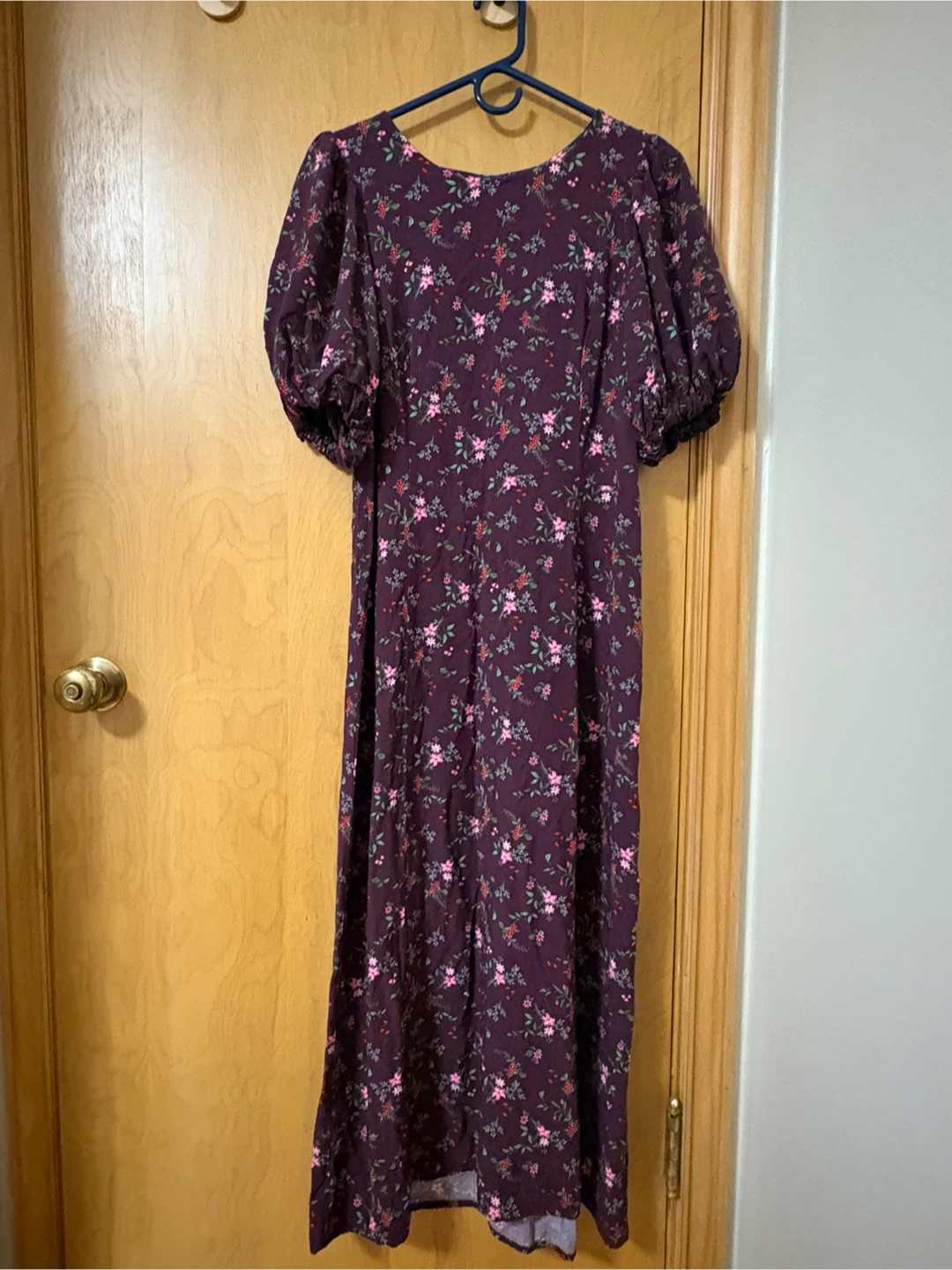 Floral Puff Sleeve Midi Dress
