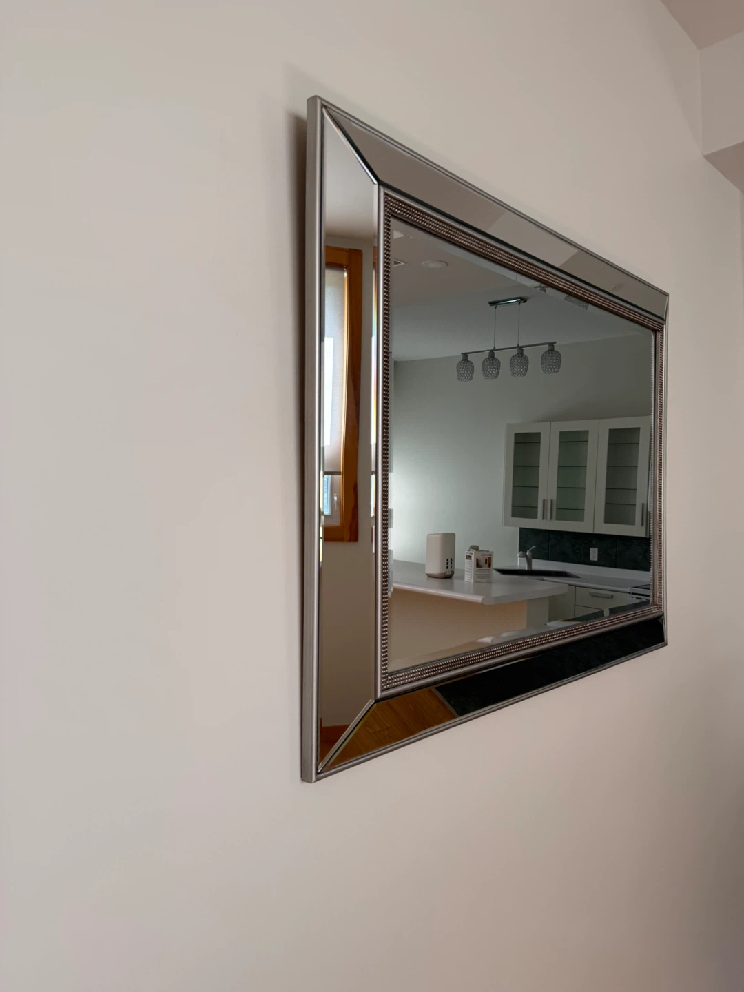 Large Decorative Bevelled Mirror with Crystal Accents - photo 2