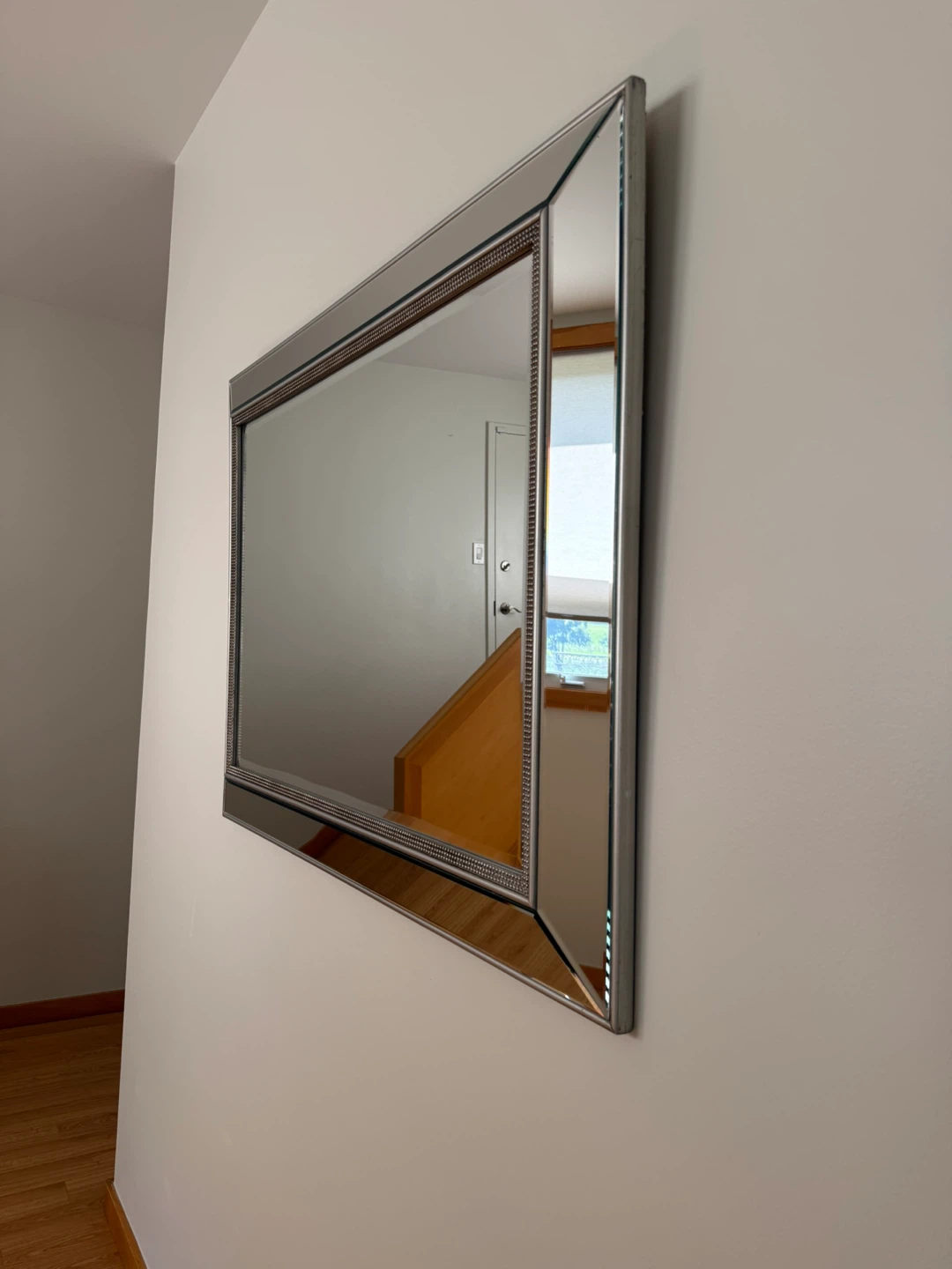 Large Decorative Bevelled Mirror with Crystal Accents - photo 3