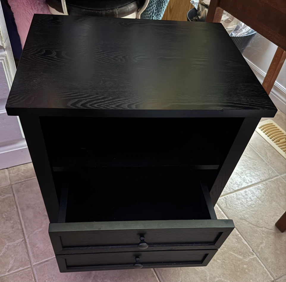 Black night stand / bed side table - photo 2