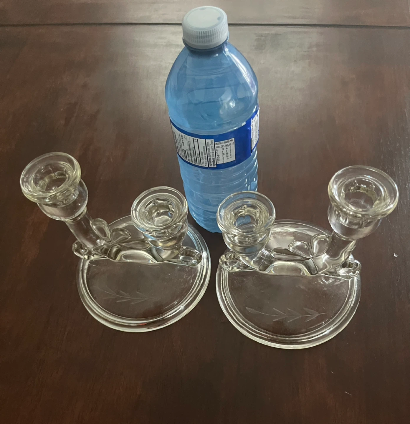 Set of 2 Glass Candlesticks - photo 4