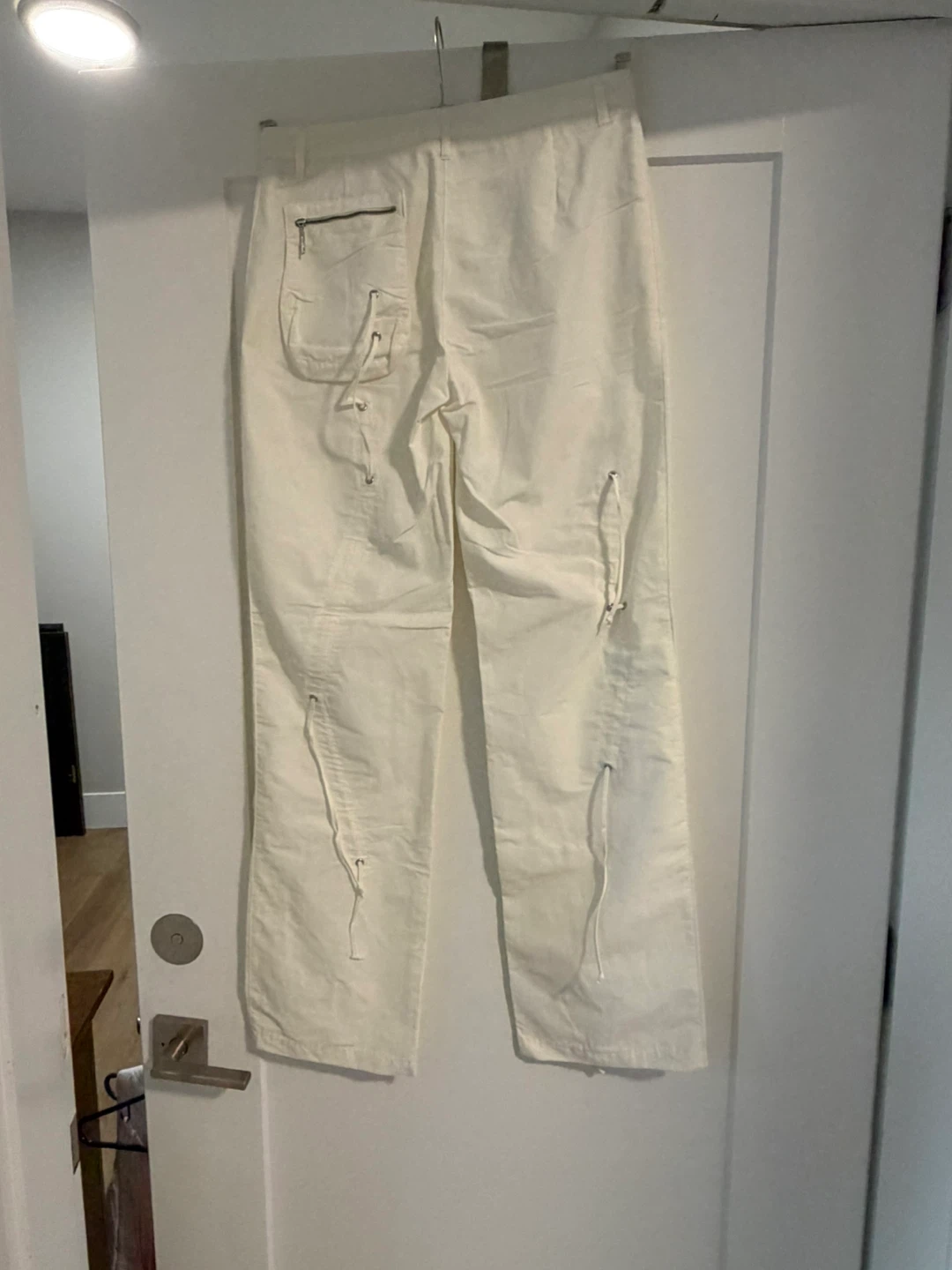 Luisa Cerano White Cargo Pants Size 6 - photo 2