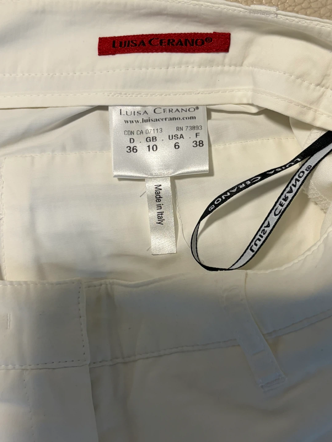 Luisa Cerano White Cargo Pants Size 6 - photo 3