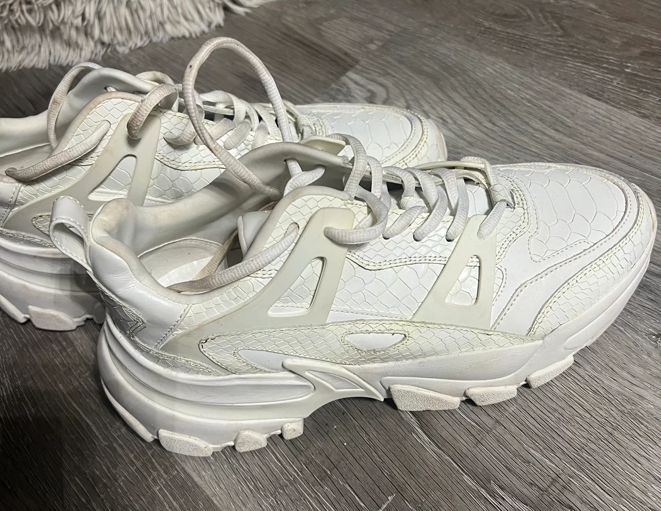 Michael Kors White Snake Embossed Chunky Sneakers - photo 2
