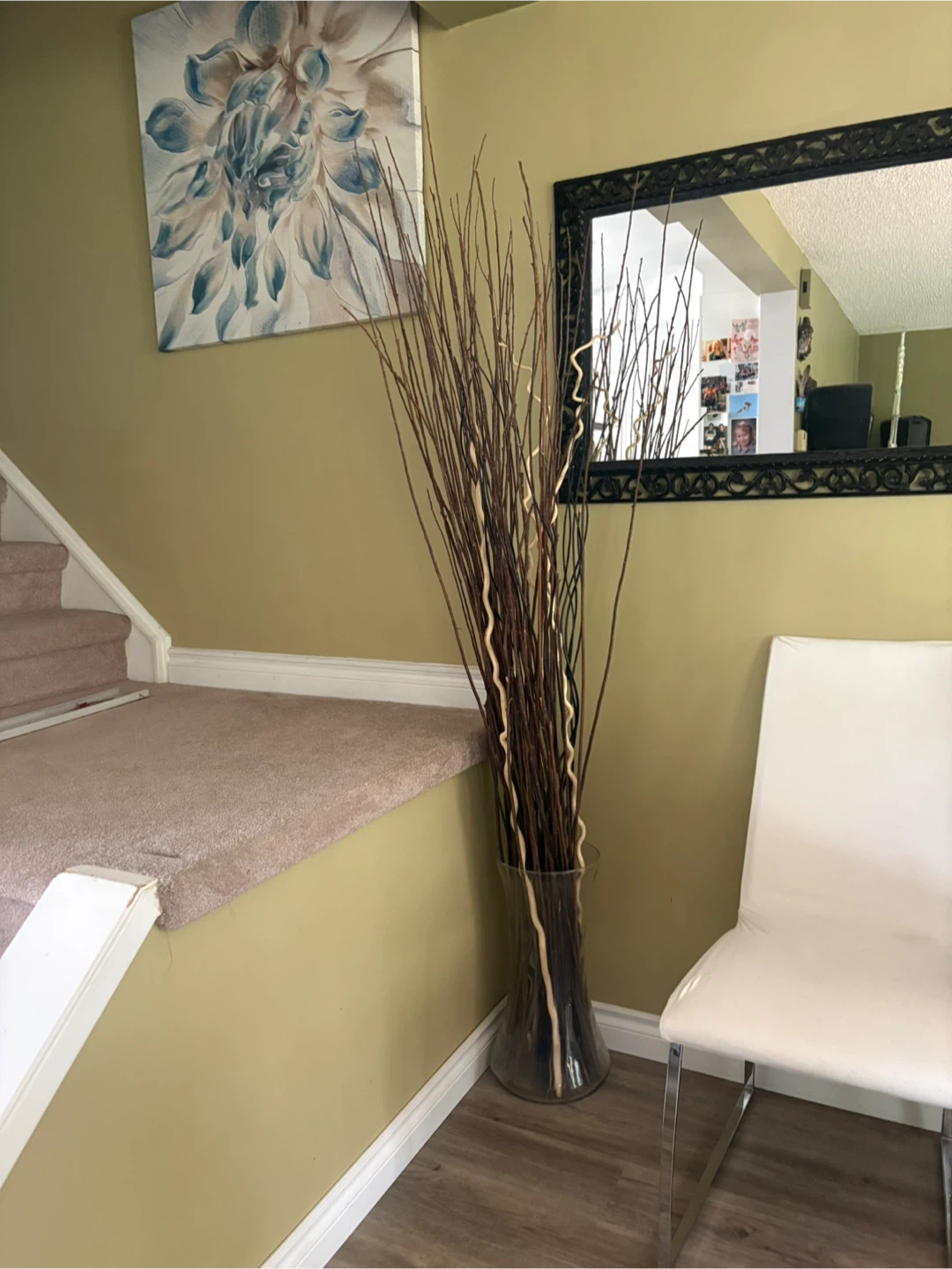 Decorative Tall Vase with Branches