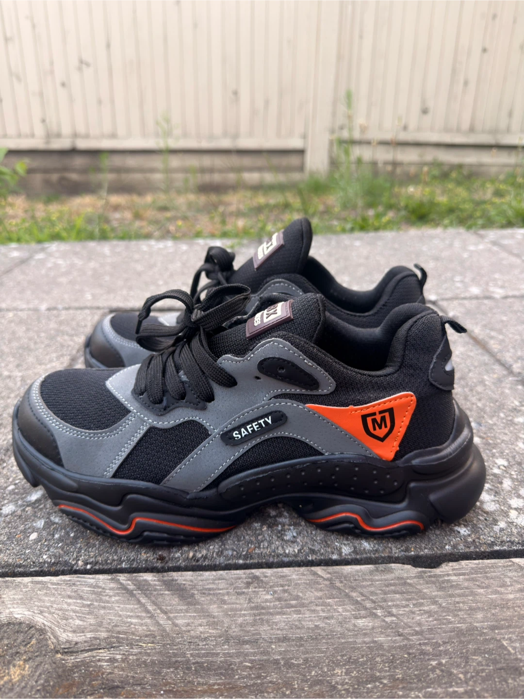 Safety Work Shoes - Black/Grey/Orange - photo 2