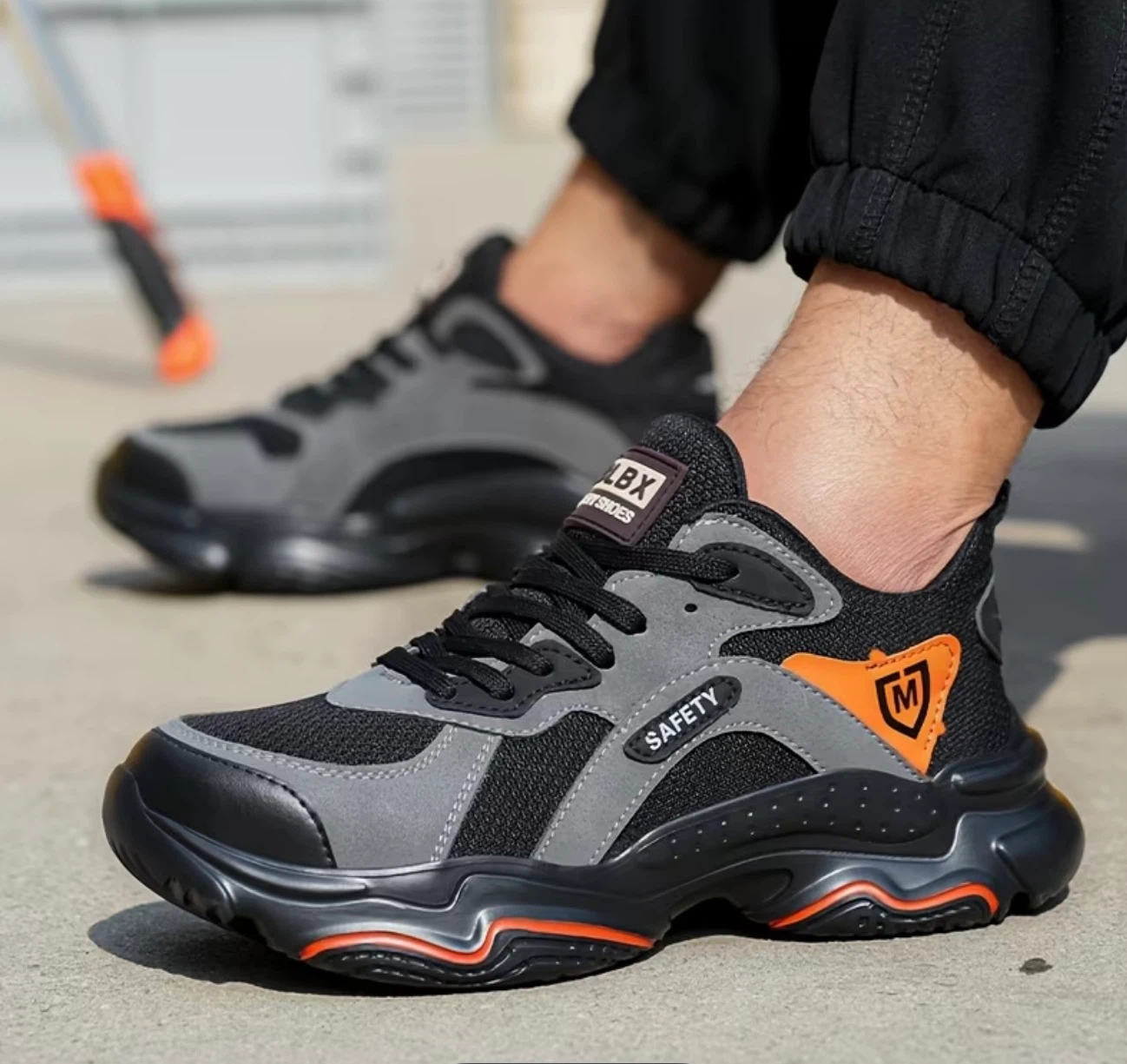Safety Work Shoes - Black/Grey/Orange - photo 3