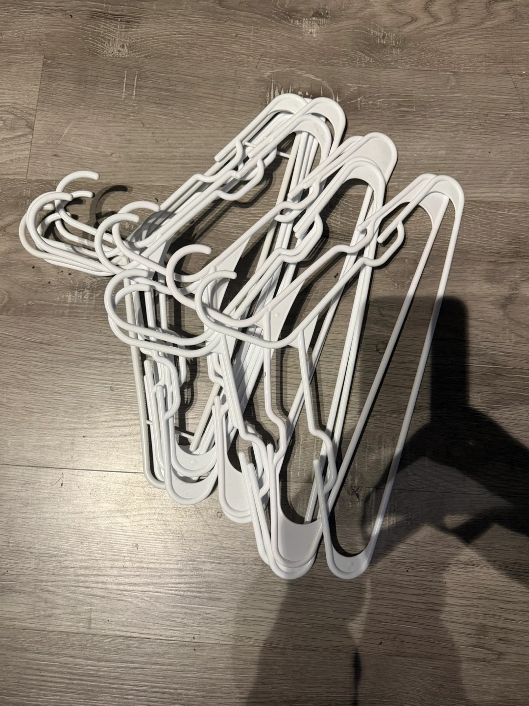 White Plastic Hangers (Set of 12