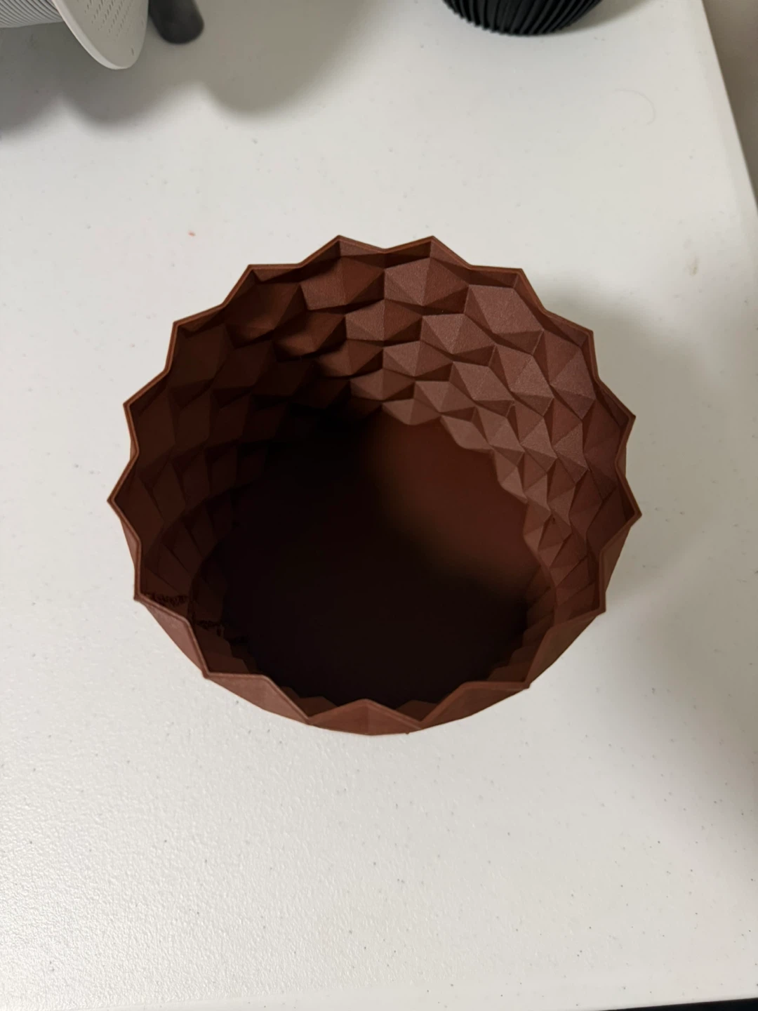 Brown Geometric Planter Pot - photo 2