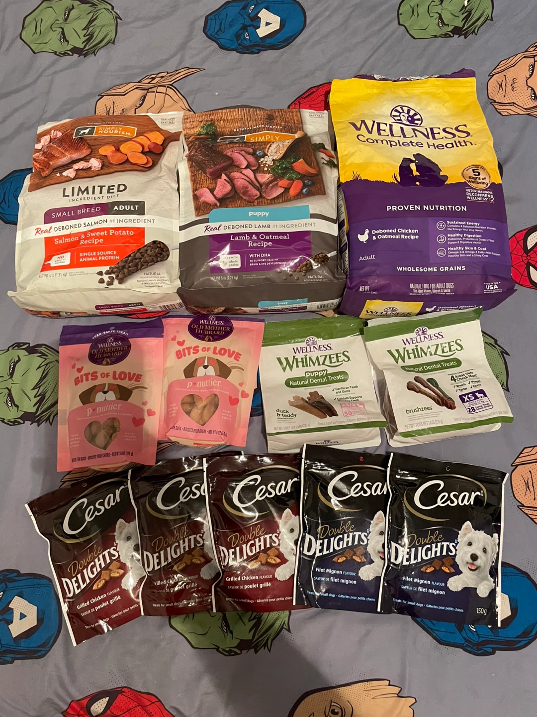 Dog Food & Treats Lot