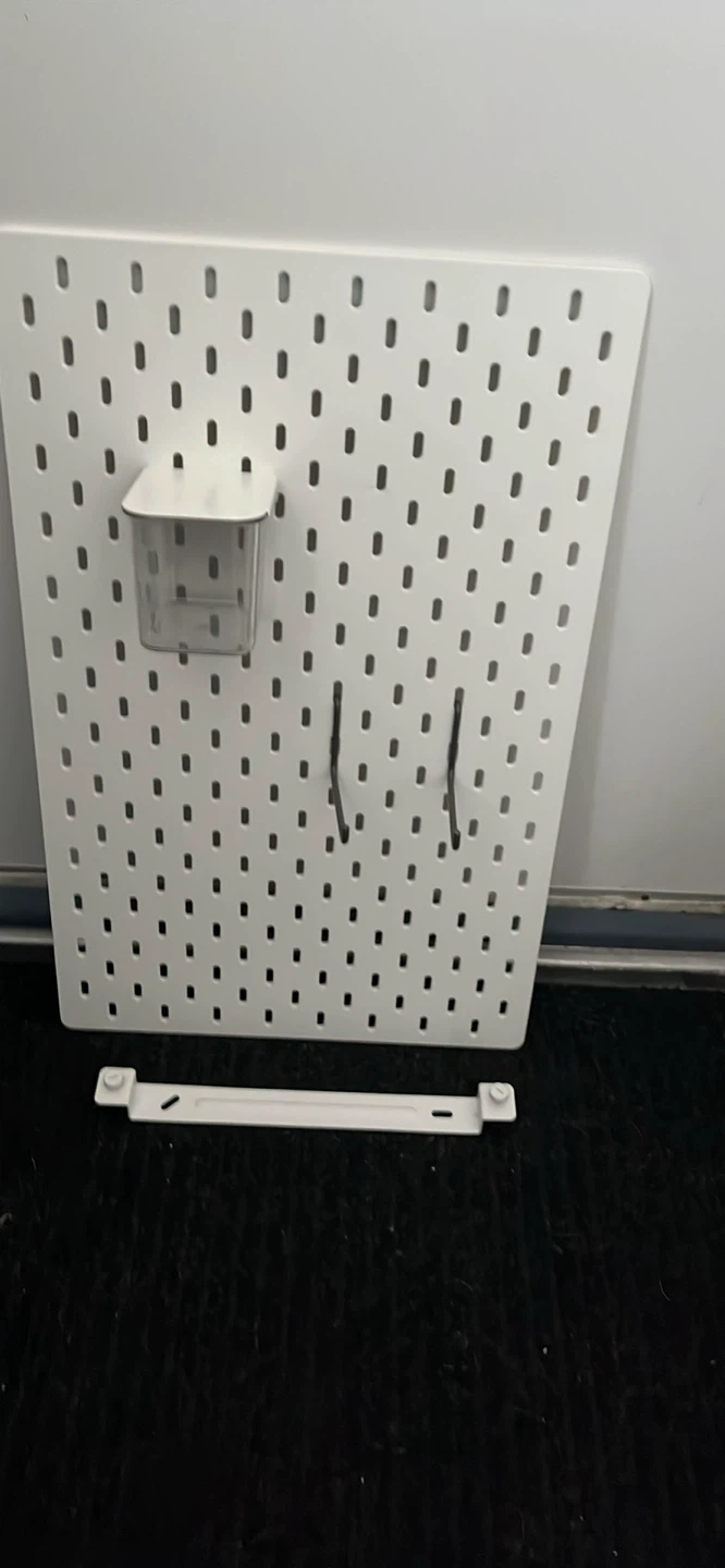 IKEA White Pegboard Wall Organizer