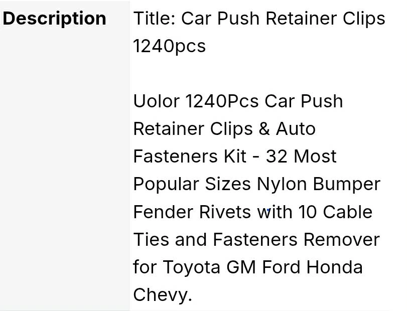 Car fasteners - photo 4