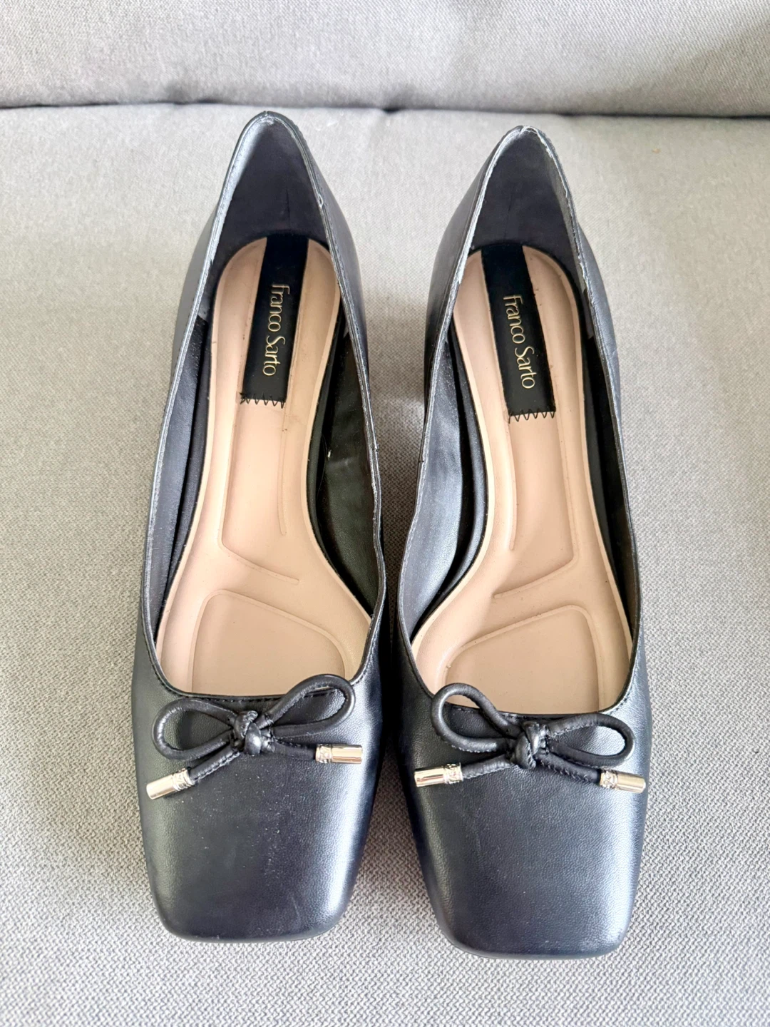 Franco Sarto Black Leather Pumps Women’s Size 9.5M