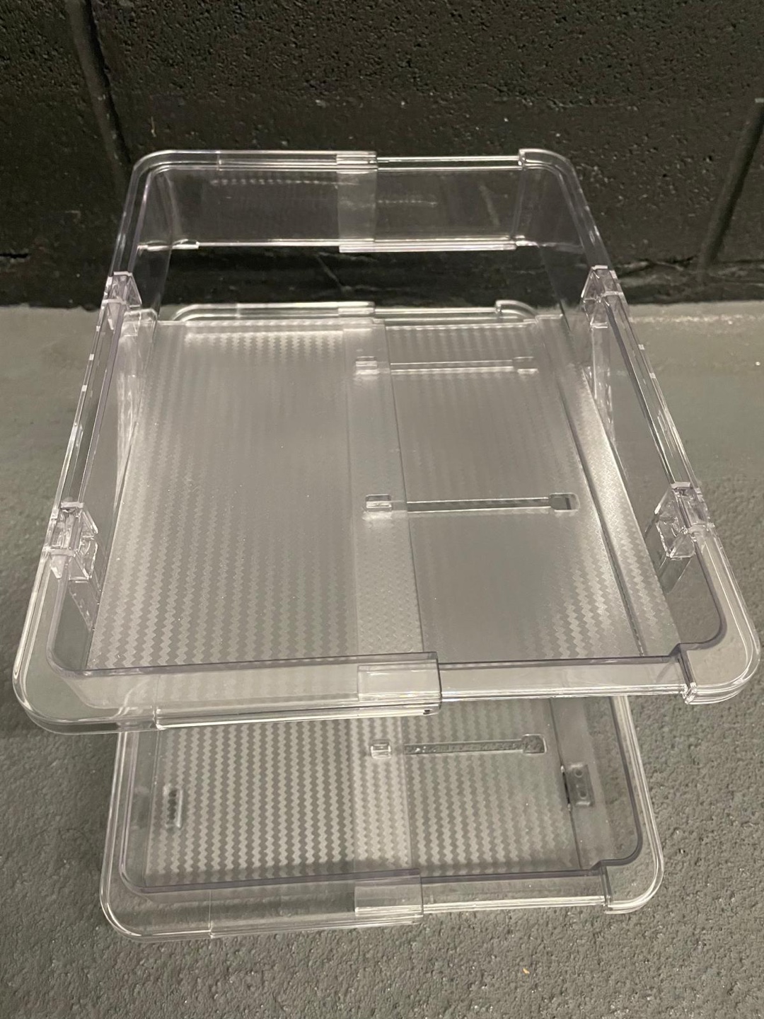 Clear Plastic Stackable Storage Trays