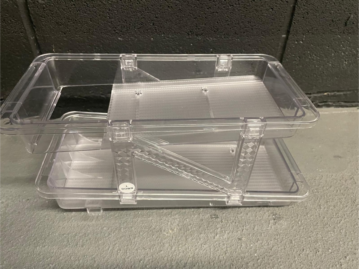 Clear Plastic Stackable Storage Trays - photo 2