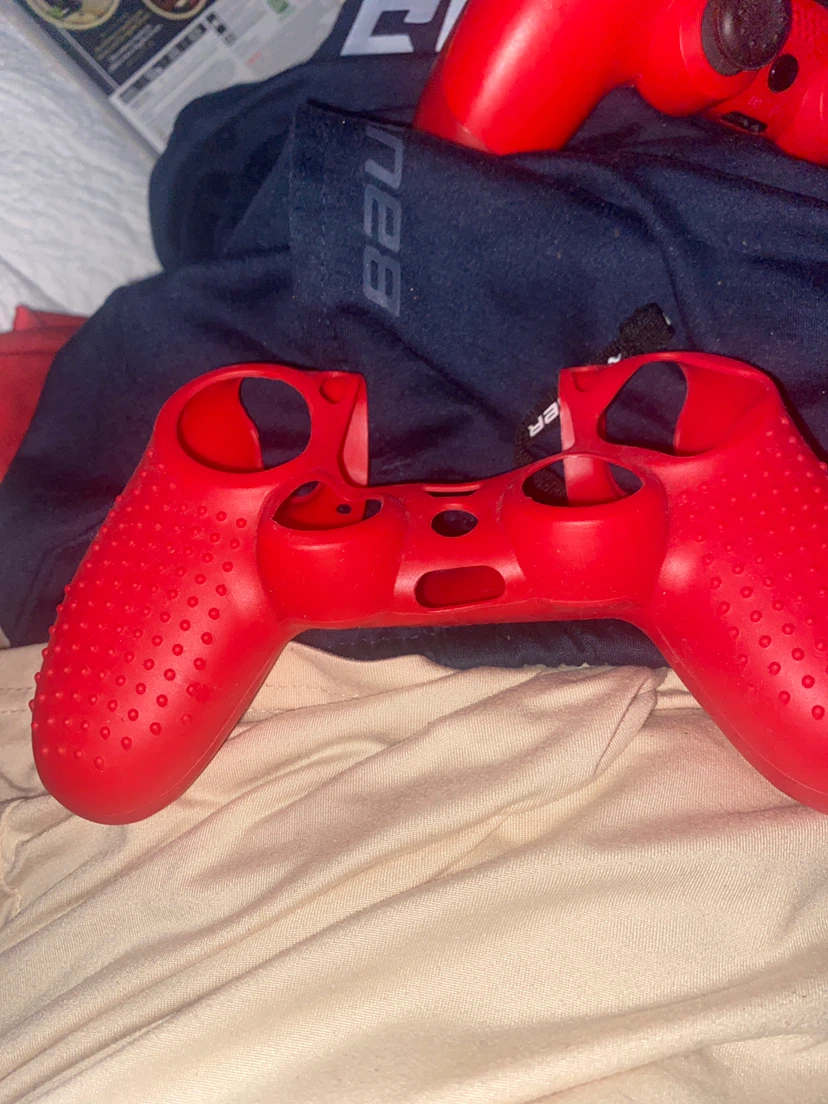 Red ps4 controller grip