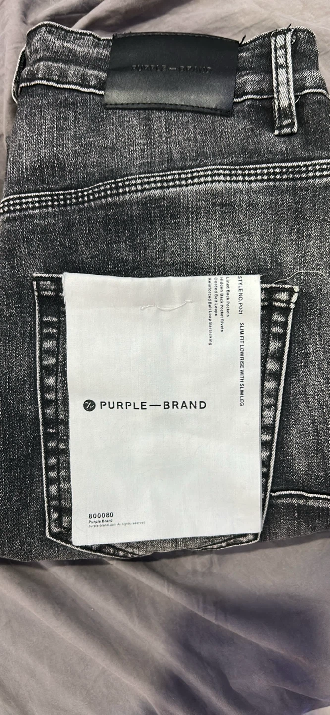 Purple Brand Slim Fit Distressed Jeans - photo 3