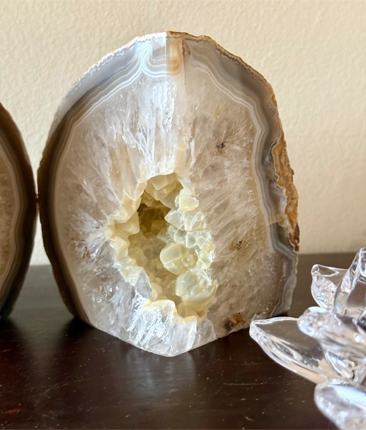Large Brazilian Agate Crystal Bookends Set  (Heavy) - photo 3
