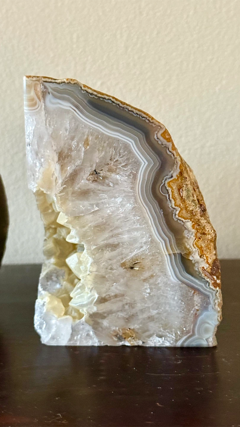 Large Brazilian Agate Crystal Bookends Set  (Heavy) - photo 5