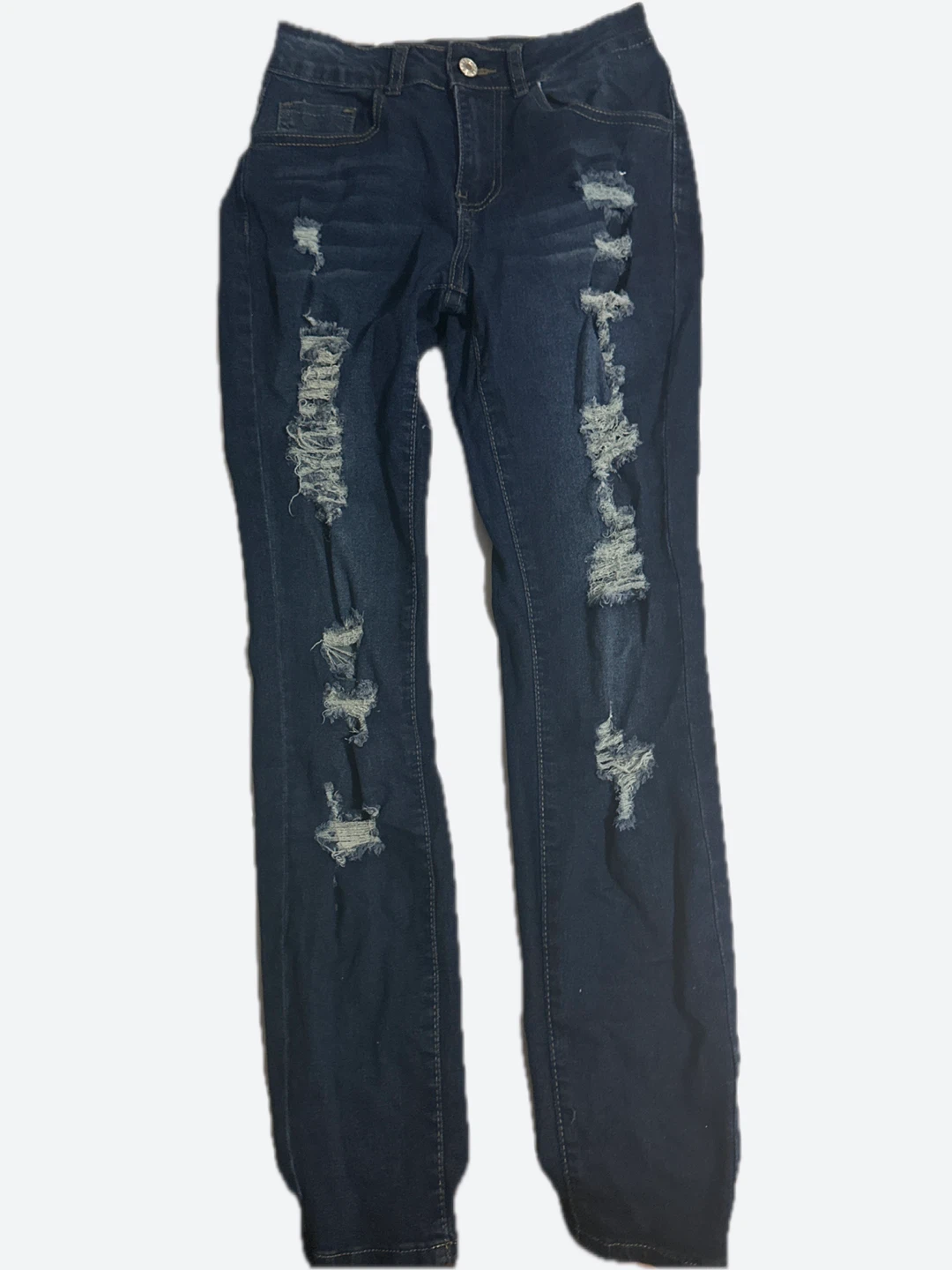 Black, White and navy blue ripped skinny jeans - photo 3