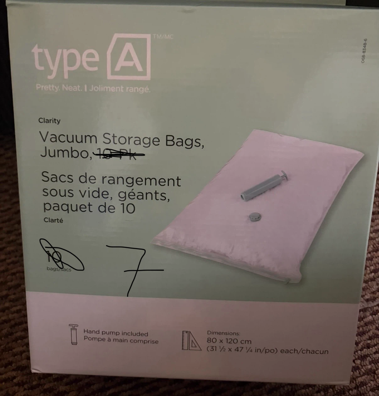 Type A Clarity Jumbo Vacuum bag ~ 7 bags