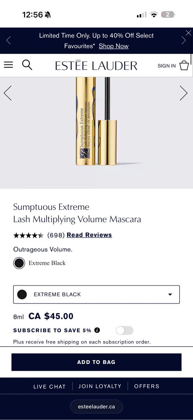 Estée Lauder Sumptuous Extreme Lash Multiplying Volume Mascara - photo 5