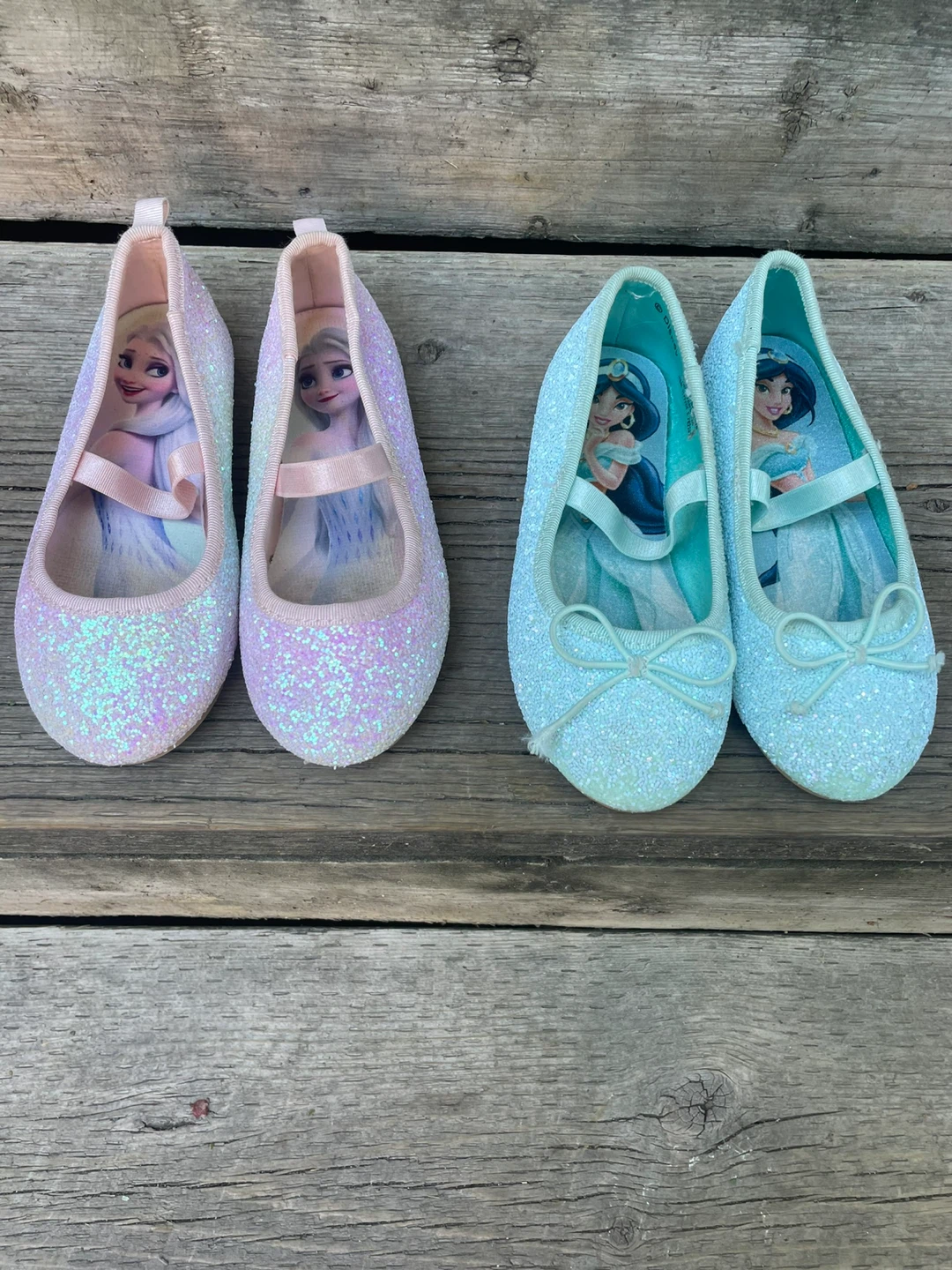 H&M Disney Princess Glitter Ballet Flats Toddler Size 26