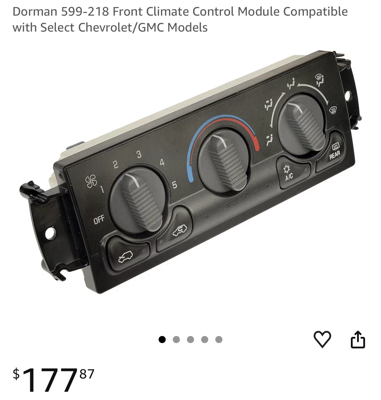 Front Climate Control Module for Chevrolet/GMC