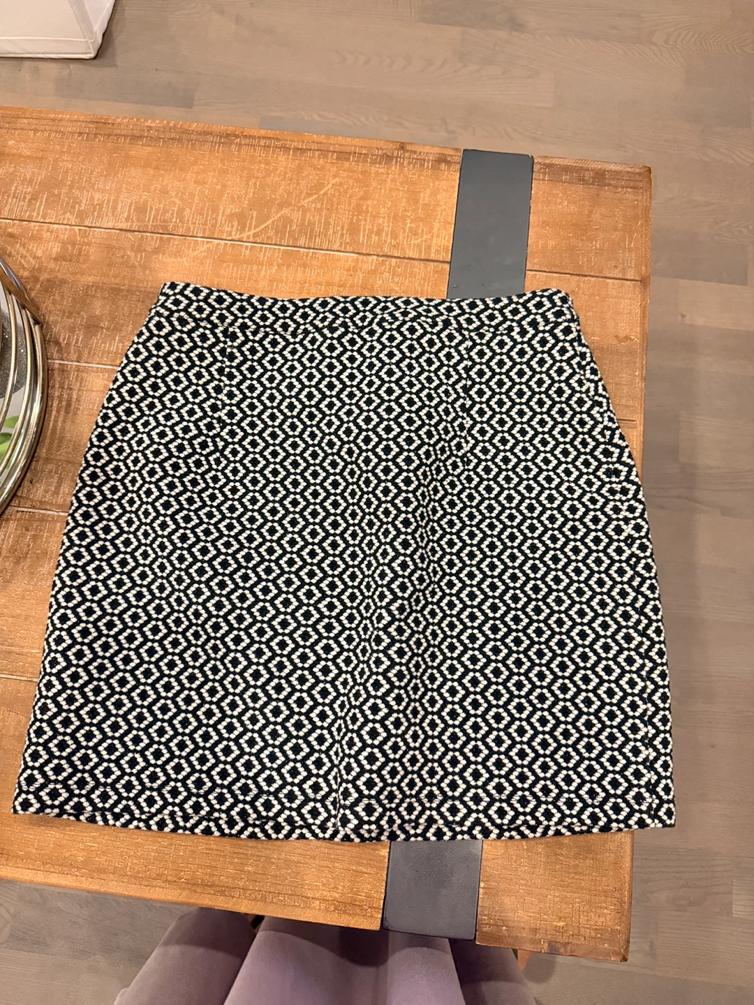Black and White Patterned Mini Skirt - photo 2