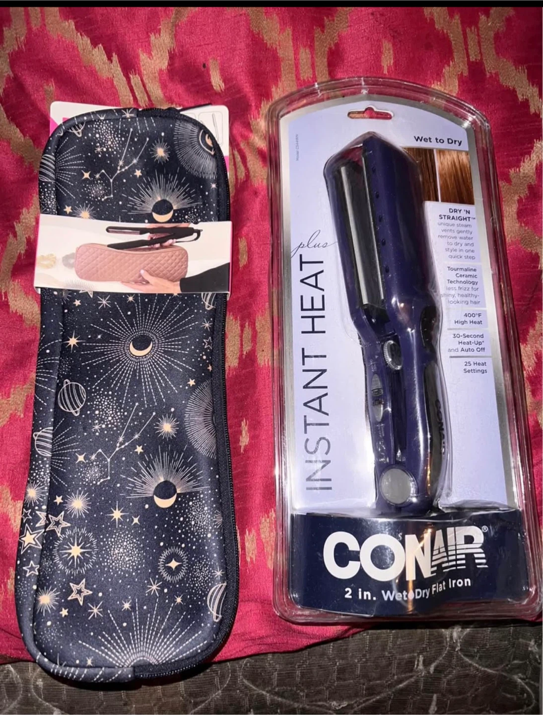 Conair 2 inch Wet/Dry Flat Iron with Heat Resistant Pouch