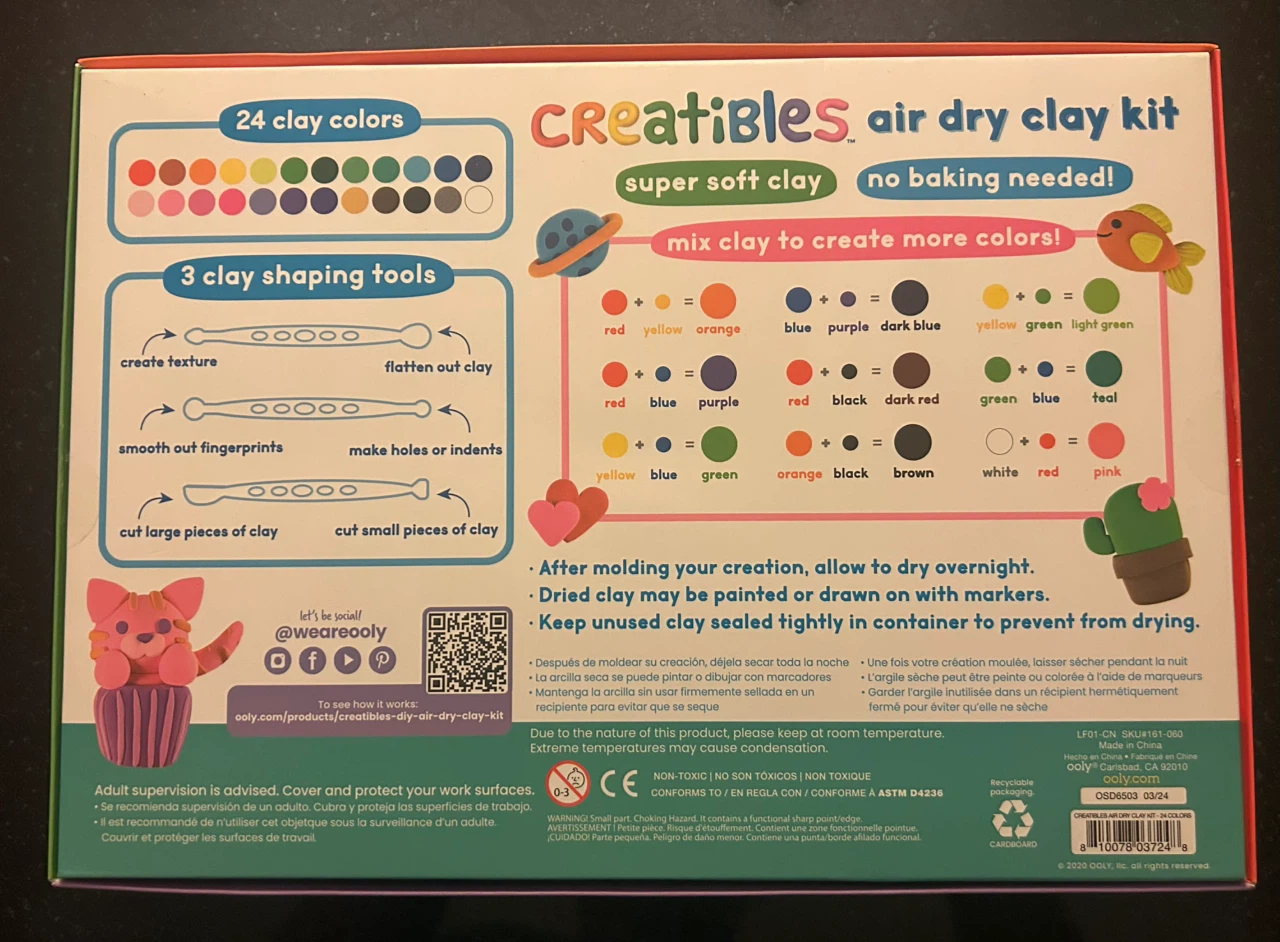 Ooly Creatibles Deluxe Air Dry Clay Kit - photo 3
