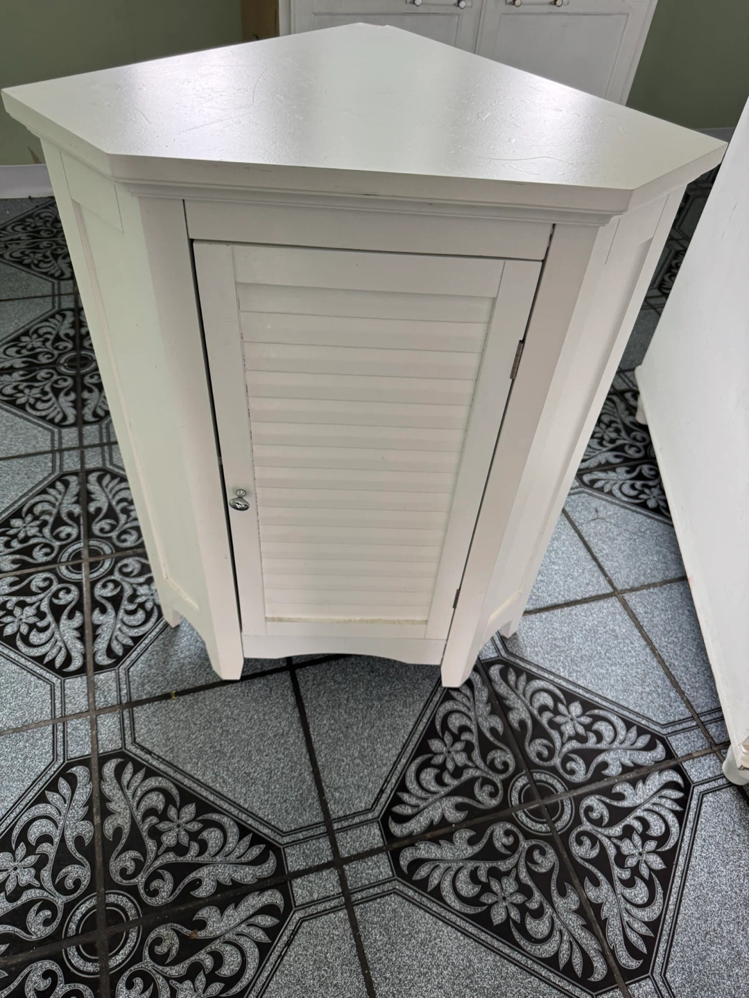 White Corner Cabinet