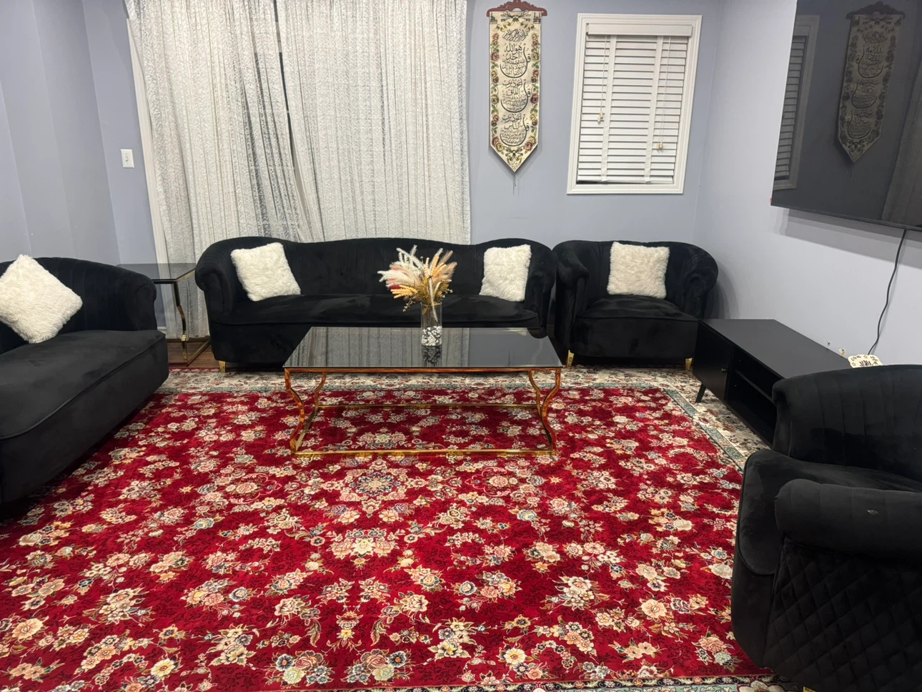 Black Velvet Sofa and Armchair Set - photo 2