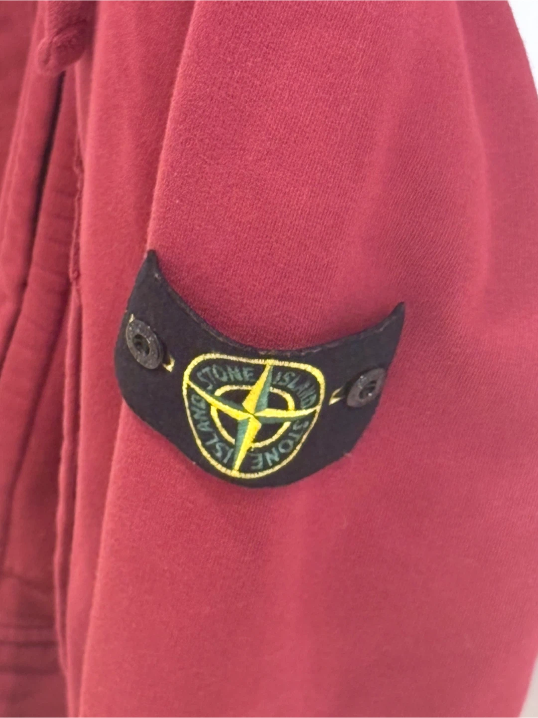 Stone Island Red Zip-Up Hoodie - photo 4