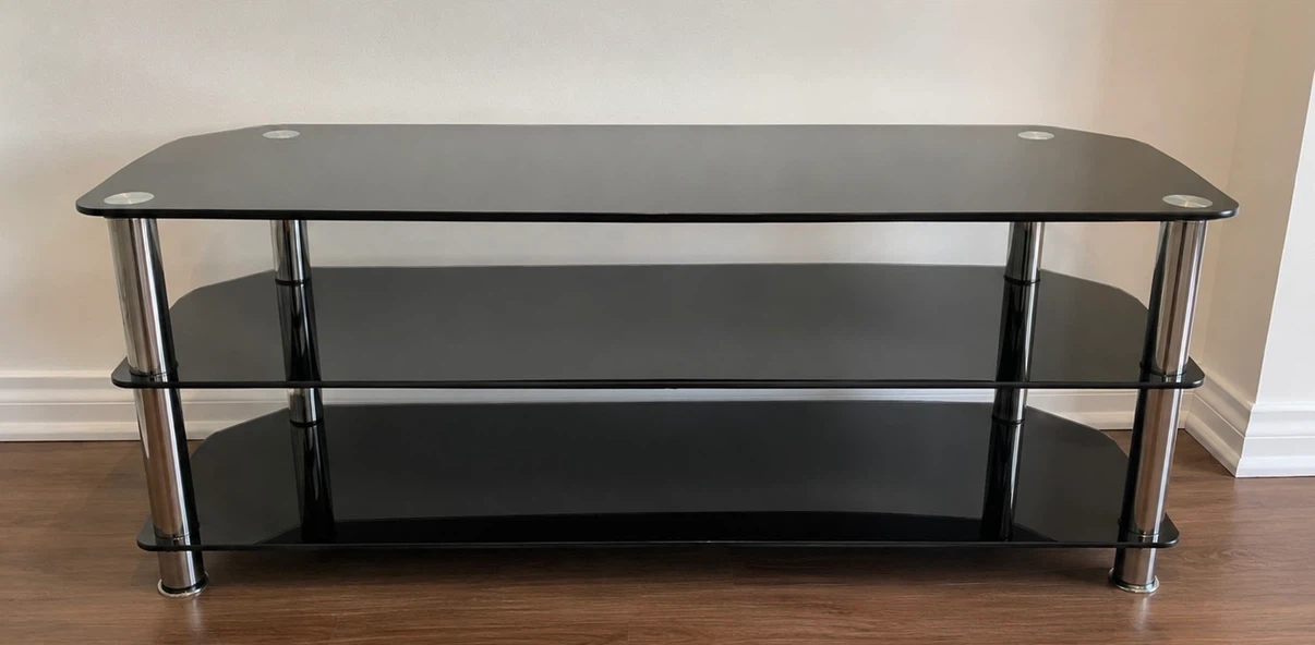Black 3-Tier TV Stand