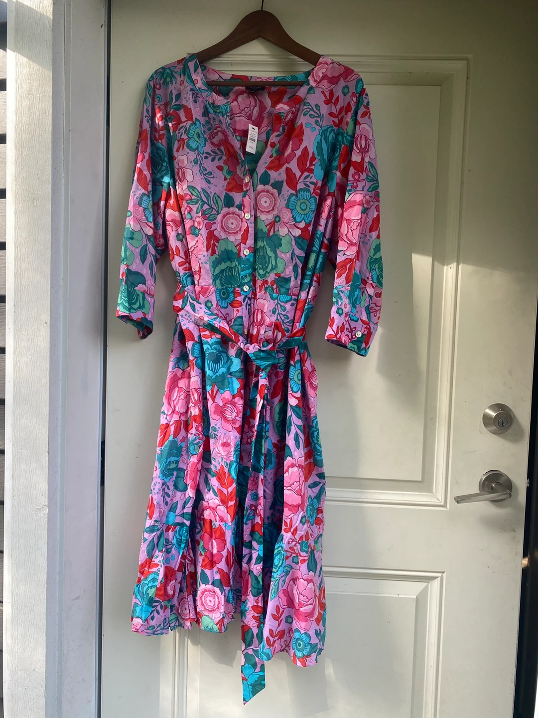 Talbots Plus Floral Print Button-Up Midi Dress 20W - photo 2