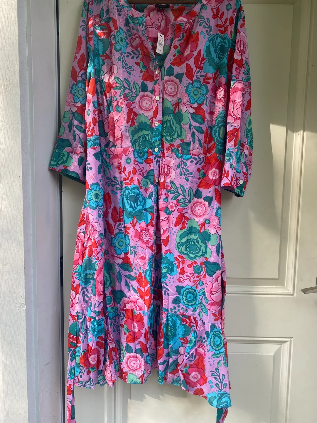 Talbots Plus Floral Print Button-Up Midi Dress 20W - photo 3